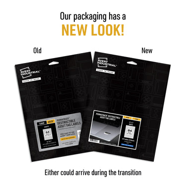 Avery White Asset Tag Labels, 1/2